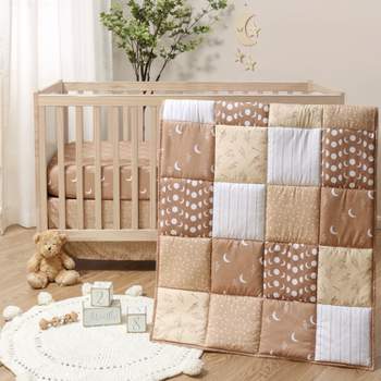 The Peanutshell Crib Bedding Set for Baby Boys and Girls, Boho Celestial, 3 Pieces