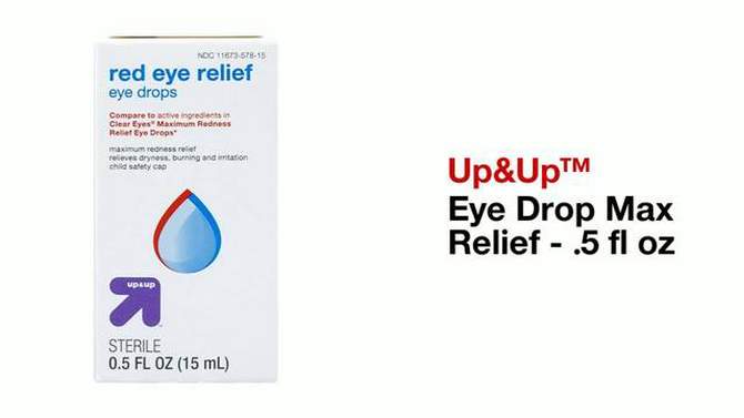 Red Eye Max Relief Drops - 0.5 fl oz - up &#38; up&#8482;, 2 of 6, play video