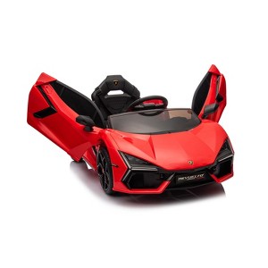Jojoka 12V Ride On Car for Kids, Licensed Lamborghini Electric Vehicle, Remote Control, Bluetooth, USB, Music, Headlights, Sports Toy - 1 of 4