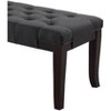 NicBex Modern 44" Bedroom Bench Linen Upholstered Accent Stools with Button Tufted for Bedroom and Entryway - 4 of 4