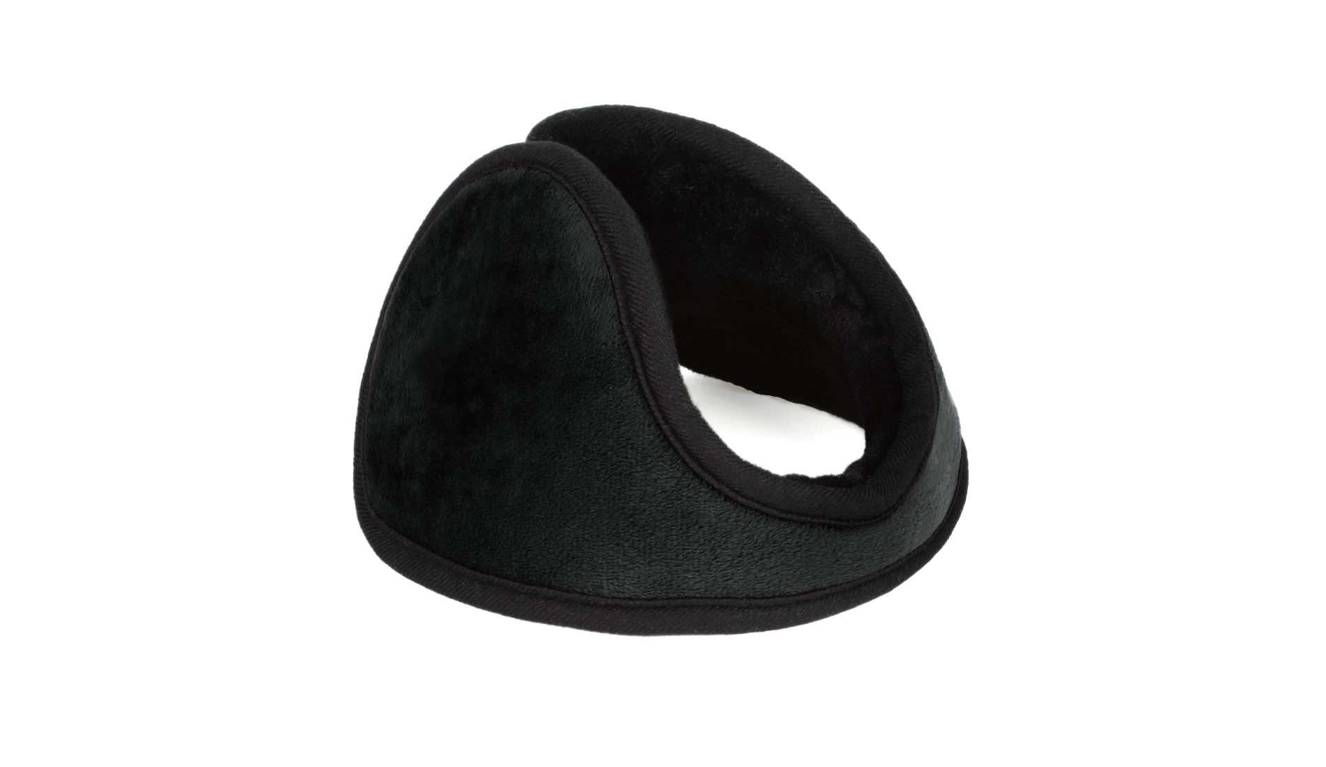 INSPIRE CHIC Gender Neutral Winter Pad Fleece Cover Ear Warmer Back Earmuffs Black Black 43 x 13cm/16.93 x 5.12"(Girth*W)