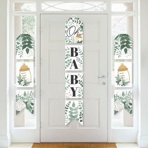 Big Dot of Happiness Boho Botanical Baby - Hanging Vertical Paper Door Banners - Greenery Baby Shower Wall Decoration Kit - Indoor Door Decor - 1 of 4