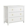 Modern Wide Drawer Dresser with Storage, Wooden Closet Dressers Chest of Drawers Freestanding for Bedroom, Nursery, Living Room，white - 4 of 4