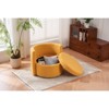 Swivel Accent Chair, 360°Swivel Barrel Chair with Storage, Upholstered Arm Chair with Cushion, Modern Round Chair for Living Room Bedroom - 2 of 4