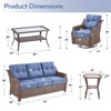 Buenhomino Wicker Patio Furniture Set-All Weather Rattan Patio Sofa Set with Swivel Rocker Chairs Outdoor Conversation Set for Deck Lawn Porch - 3 of 4