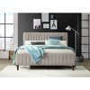 Omax Decor,Spencer Wood/Fabric Upholstered Queen Platform Bed - 3 of 4
