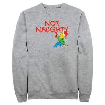 Men's The Simpsons Christmas Bart Not Naughty Sweatshirt