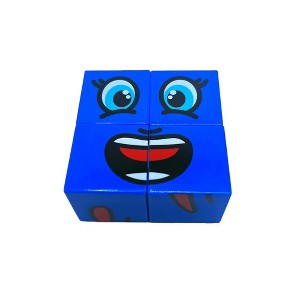 Zummy Face Change Board Game with 16 Cubes and Game Bell - 1 of 4