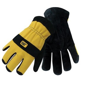 CAT Men's Indoor/Outdoor Palm Work Gloves Black/Yellow L 1 pair - 1 of 1