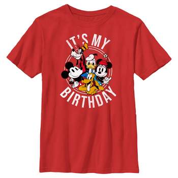 Boy's Mickey & Friends It's My Birthday Group Shot T-Shirt