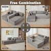 Whisen 2-Piece L-Shaped Sectional Compression Sofa with Soft Corduroy Fabric, No Assembly Required - 2 of 4