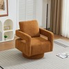 Sapphtopaz Modern Swivel Accent Chair with Open Back Boucle Cozy Club Chair with Removable Back Cushion Accent Chairs for Living Room,Bedroom - 3 of 4