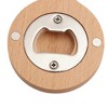 Unique Bargains Bottle Opener Magnetic Plain Bottle Opener Beech Wood Handle Magnet Wood Light Brown 2.36"x3.35"x0.47" 1 Pcs - 4 of 4