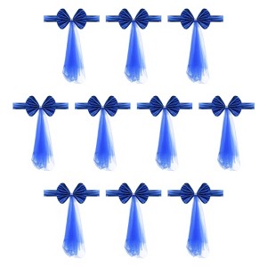 Unique Bargains Mesh Yarn Floating Chair Bands Decoration Stretch Satin Chair Sashes Bows - 1 of 4
