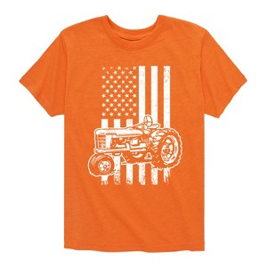 Boys' - Instant Message - Tractor American Flag Short Sleeve Graphic T-Shirt - 1 of 4