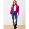 INSPIRE CHIC Women's Holographic Shiny Zipper Metallic Down Puffer Jacket - 2 of 4