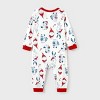 PATPAT Christmas Matching Family Pajamas Set Santa Claus and Dogs Print Baby bodysuit - 3 of 4