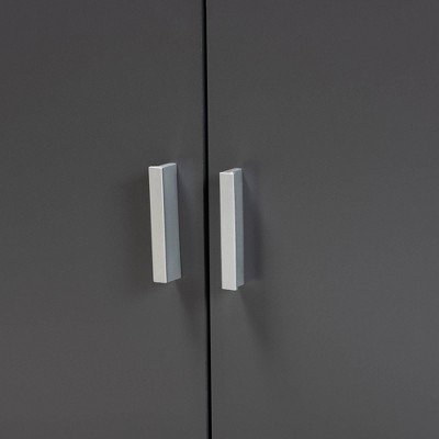 Contemporary Jaeger Two-Tone Walnut and Grey Wood Desk with Storage