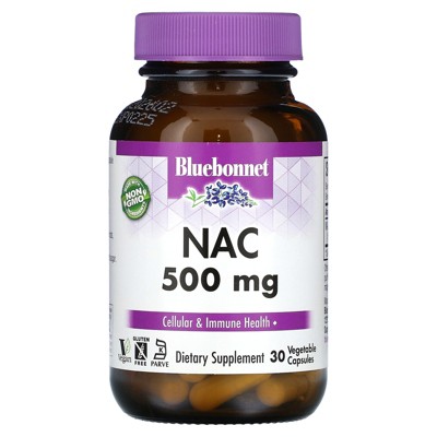 Bluebonnet Nutrition NAC, 500 mg, 30 Vegetable Capsule