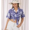 LA LEELA Hawaiian Shirts Womens Casual Summer Beach Party Colorful Tops Blouses Short Sleeve Button Up Dress Shirts Tank Top for Women - 2 of 4