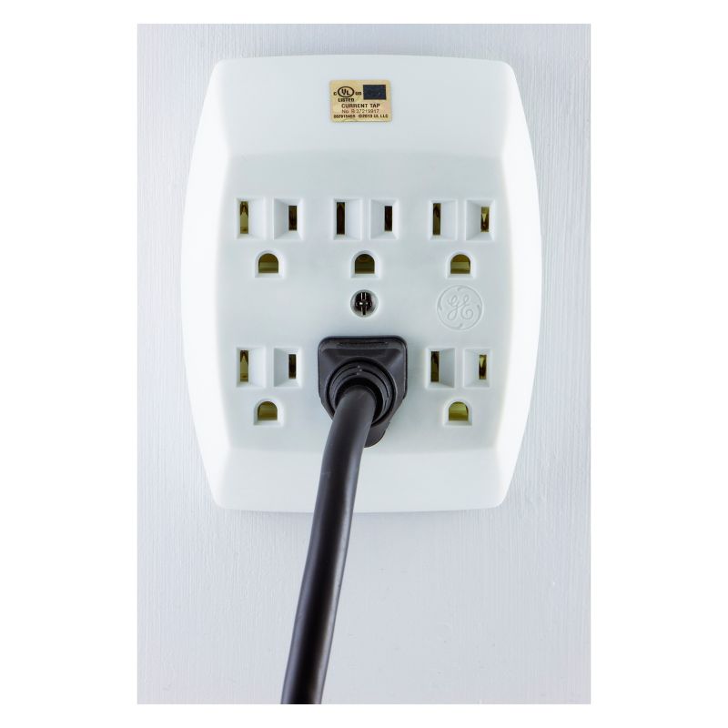 GE 6 Outlet Grounded Wall Tap White, 5 of 8