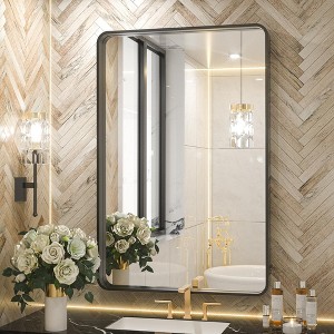 Keonjinn Framed Wall Mirror, Modern Rectangular Bathroom Vanity Mirror, Wall Mounted - 1 of 4