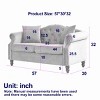 57'' Chesterfield Velvet Tufted Loveseat with Rolled Arms & Nailhead Trim for Living Room Bedroom Apartment-Baofuwish - 4 of 4