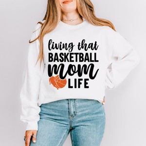 Simply Sage Market Women's Graphic Sweatshirt Basketball Mom Life - 1 of 4