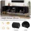 69"W TV Stand TV Console Entertainment Center Media Console with 1 Drawer, 2 Cabinets, and Anti-tip Device for TVs Up to 70", White/Black-ModernLuxe - image 4 of 4