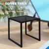 Outdoor Lounge Chair Set, 3 Piece Outdoor Lounge Chairs with Side Table, 5-Tier Backrest and Wheels for Garden, Patio, Lawn, Balcony - 4 of 4
