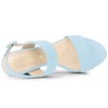Allegra K Women's Slingback Platform Chunky High Heel Adjustable Buckle Strap Sandals - 4 of 4