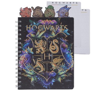 Harry Potter Hogwarts Tab Journal Notebook, Spiral Bound, 96 Lined Pages, 8 x 7 inches, Black - 1 of 4