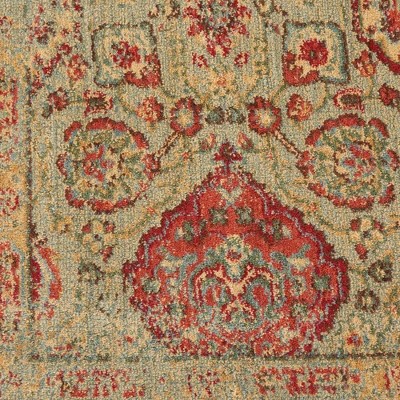 Somerset Vintage Bohemian Light Green 7'9" x 10'10" Area Rug