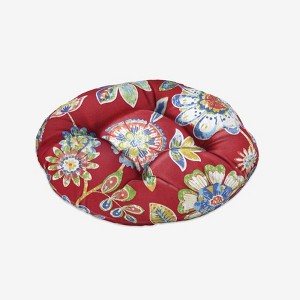 BrylaneHome Bh Outdoor Performance Tufted Round Chair Cushion - 1 of 2