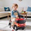 Costway Licensed Scania Toy Fire Truck with Lights Sounds & Under-Seat Storage Red/Yellow/White - 4 of 4