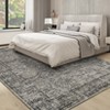 Vintage Floral Printed Distressed Rug for Living Room Retro Thin Washable Area Rugs for Bedroom Low Pile Non Slip Ultra Soft Carpet - 2 of 4