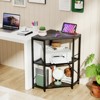 Tangkula Corner Printer Stand with Power Outlet 4-Tier Storage Rack with Adjustable Metal Mesh Shelf - 4 of 4