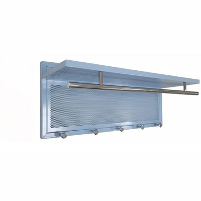 Vynxaria Multi-Color Decorative Wall Shelf with Hooks - Modern Space-Saving Design
