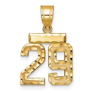 Black Bow Jewelry 14k Yellow Gold, Varsity Collection, Small D/C Pendant Number 29 - 1 of 3
