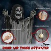 Resenkos 74" Skeleton Witch, Animatronic with Sound & Motion Activation, Light-Up Eyes & Chest, Green Gray - 4 of 4