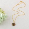 Natural Stone Heart Gemstone Healing Crystal Pendant Lucky Blessing Energy Necklace for Women Men - 2 of 4