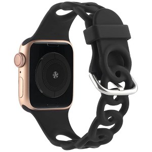 HTUTWOO Apple Watch Band Breathable Silicone Circles Sport Strap 44/45/46/49mm, Fadeless for iWatch Series 10 9 8 7 6 5 4 3 2 1 SE Ultra - 1 of 4