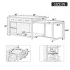 JUJABU Extendable Retro Kitchen Island with Storage, Drawers, Open Shelves and Built-In Power Outlets - 4 of 4