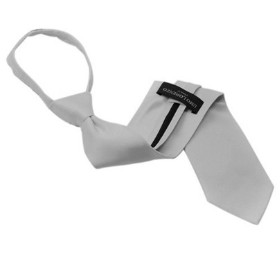 Men's Solid Color Pre-tied Zipper Necktie