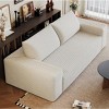 Modern  Velvet Corduroy Sofa, Deep Seat Soft Lounge Couch, Wide Armrest Textured Fabric Sofas for Living Room - 3 of 4