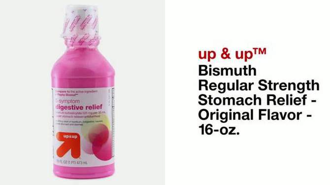 Bismuth Regular Strength Stomach Relief - Original Flavor - 16oz - up &#38; up&#8482;, 2 of 6, play video