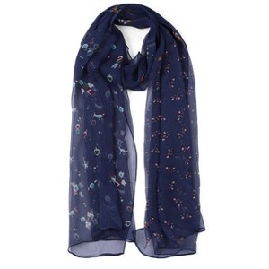 Allegra K Women's Long Chiffon Floral Scarves Lightweight Beach Sunscreen Swimwear Wrap Shawls - 1 of 4