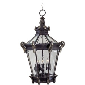 Minka Lavery Vintage Outdoor Hanging Light Fixture Heritage Bronze Damp Rated 30" Beveled Glass for Post Exterior Porch Yard Patio - 1 of 2
