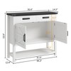 Farmhouse Entryway Table with 2-Door Cabinet & 2 Drawers - 2 of 4