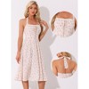 INSPIRE CHIC Women's Floral Halter Neck Sleeveless Lace Up Midi Summer Sundresses - 2 of 4